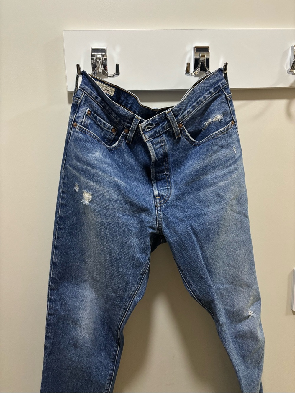 Vintage Levi 501s, Relaxed Fit Distressed Jeans